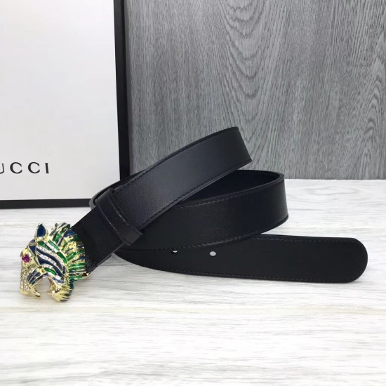 Replica LEATHER BELT WITH TIGER HEAD - B44 UK replica LEATHER BELT WITH TIGER HEAD - B44 UK
