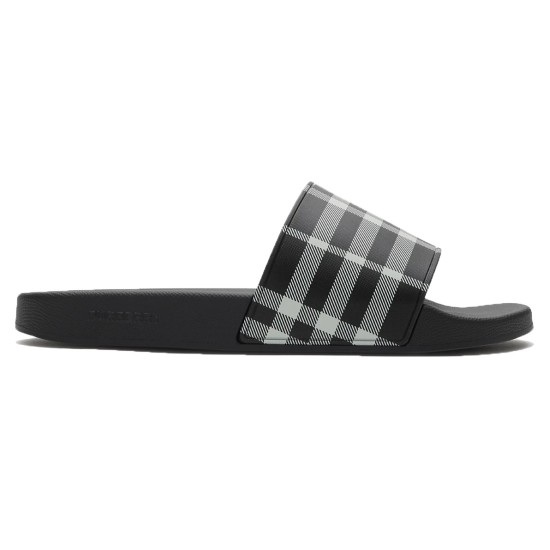 replica CHECK SLIDES IN BLACK UK