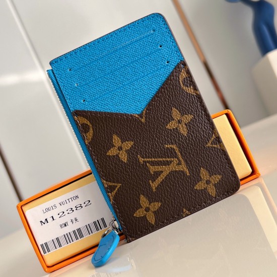 Replica L 14806 LFR#14517 Buddha Luxury Replica Romy Card Holder Gaston Blue Coated Canvas M12382 Uk - 14806 - Buddha Luxury