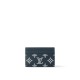 replica DOUBLE CARD HOLDER NAVY BLUE LEATHER M83700 UK