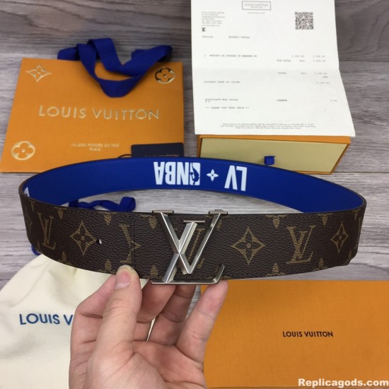 replica X NBA 3 STEPS 40MM REVERSIBLE MONOGRAM CANVAS BELT - B168 UK