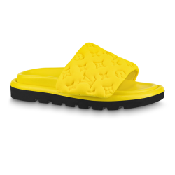 POOL PILLOW COMFORT SLIDES IN YELLOW - LVS64 UK