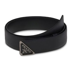 SAFFIANO LOGO BELT IN BLACK - B260 UK