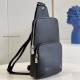 replica AVENUE SLING BAG BLACK TAIGA COWHIDE LEATHER M30443 UK