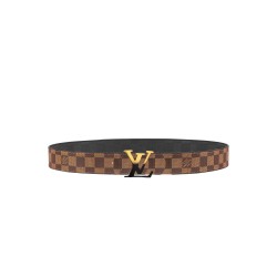 Initiales 40Mm Reversible Damier Ebene Canvas Belt - B157 Uk