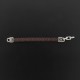 Full length flat view of L Men's Links Bracelet in Brown Full length flat view of the L Men's Links Bracelet in Brown