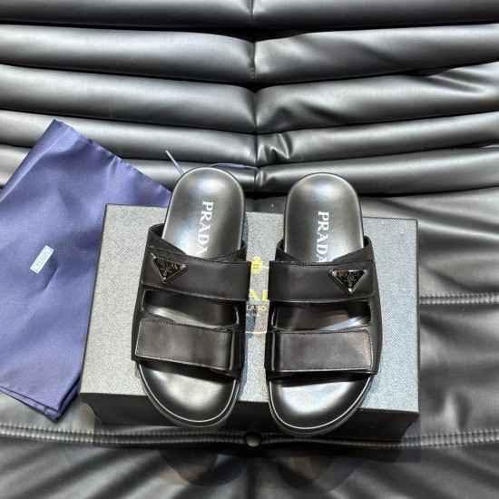 Replica Leather Strap Sandals In Black - Pds24 Uk Replica Leather Strap Sandals In Black - Pds24 Uk