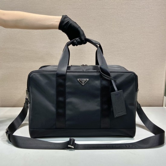 replica RE-NYLON AND SAFFIANO LEATHER DUFFLE BAG UK