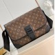 replica ARCHIE MONOGRAM MESSENGER BAG IN BROWN UK