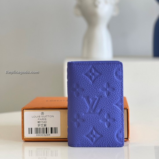 Replica Pocket Organizer In Blue Monogram Taurillon Uk - 12931 - Buddha Luxury