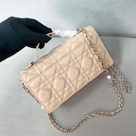 replica MISS MINI BAG SAND-COLORED CANNAGE LAMBSKIN UK