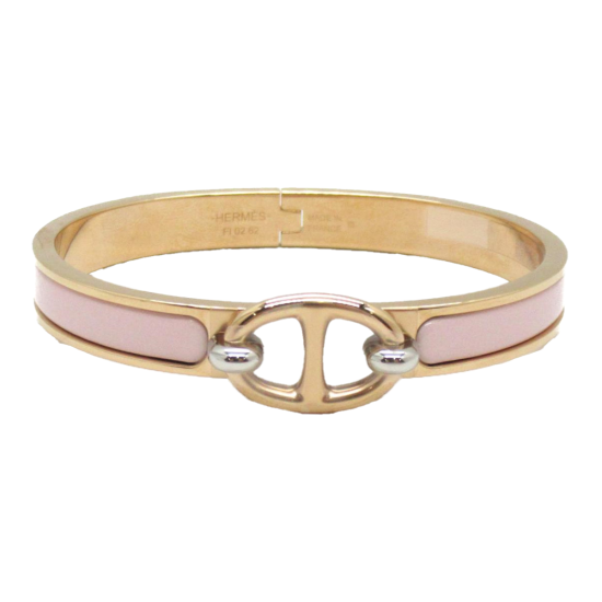 replica HERMES MINI CLIC CHAINE DANCRE BRACELET PINK GOLD UK