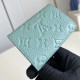 replica ENVELOPE BUSINESS CARD HOLDER MISTY LAKE GREEN TAURILLON LEATHER M13891 UK