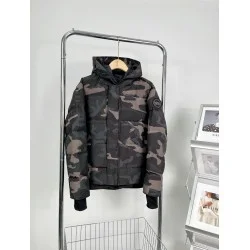 Canada Goose Men's Dark Camouflage Horizontal-Quilted Hooded Puffer Coat