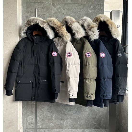 Canada Goose Men's Mens Multi Colour Fur Hooded Parka Coats Canada Goose Men's mens multi colour fur hooded parka coats hanging together