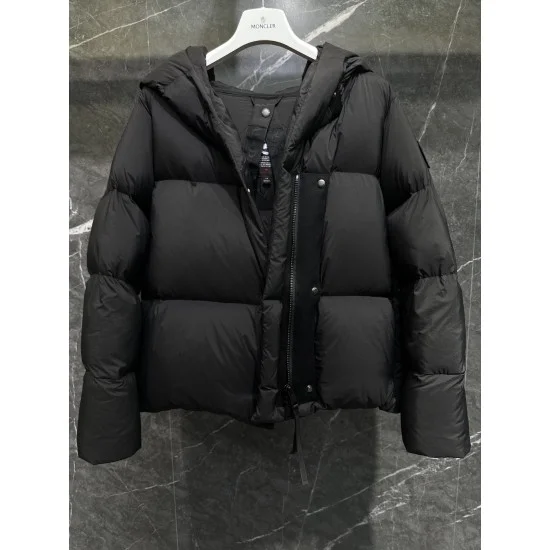 Canada Goose Women's black puffer coat open front showing zipper detail