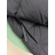 Canada Goose Men's Black Long Hooded Puffer Coat - Zipper Detail Zipper pull detail on Canada Goose men's black coat