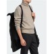Canada Goose men's hooded puffer coat in navy and black hanging side by side