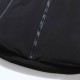 Men's Close-up of the front hem and zip fastening on the black coat in black and white