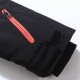 Men's Close-up of the sleeve cuff showing velcro fastening and red zipped pocket in black and white