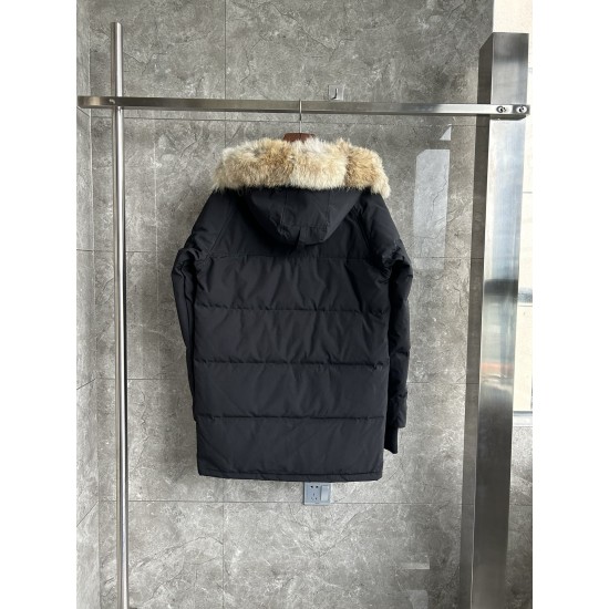 Canada Goose Men's Mens Black Parka Coat Back View Canada Goose Men's mens black parka coat back view