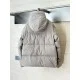 Canada Goose Men's Hooded Quilted Puffer Coat - Beige Back View Back view of beige Canada Goose men's quilted puffer jacket