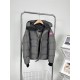Canada Goose men's grey puffer coat open front view