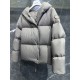 Canada Goose women's grey coat upper front angle