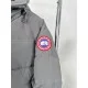 Canada Goose men's grey coat sleeve logo patch