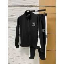 L Black And White Panel High Neck Zip Tracksuit L Black And White Panel High Neck Zip Tracksuit