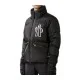 Moncler Men's Mens Winter Puffer Coat Modeled Model wearing Moncler men's black winter puffer coat