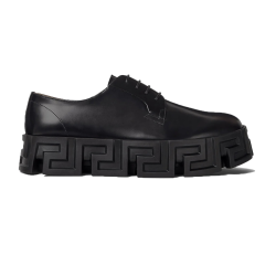 GRECA LABYRINTH LACE-UP SHOES IN BLACK - VS51 UK