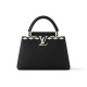 replica CAPUCINES MM HANDBAG BLACK TAURILLON LEATHER M12135 UK