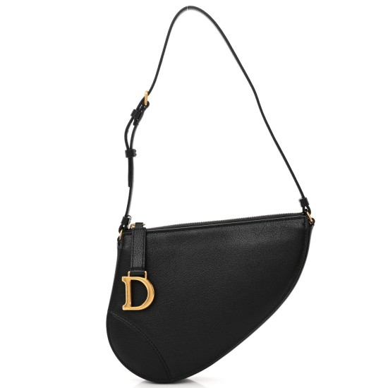 Replica Dior 13189 DFR#14879 Buddha Luxury Replica Goatskin Saddle Rodeo Pouch Black Uk - 13189 - Buddha Luxury