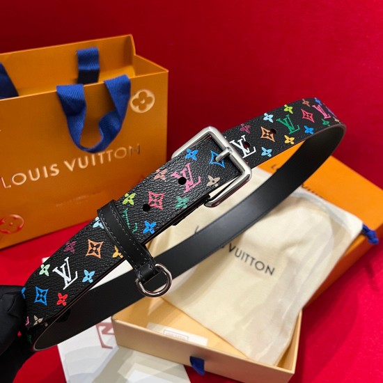 replica LV X TAKASHI MURAKAMI D RING 30MM BELT MONOGRAM - B377 UK