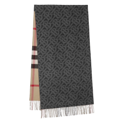 SCARF REVERSIBLE MONOGRAM AND CHECK UK