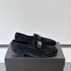 replica VELVET LEATHER LOAFERS IN BLACK - GD237 UK