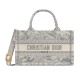 Replica Dior 13207 DFR#13981 Buddha Luxury Replica Mini Book Tote Gray Toile De Jouy Reverse Embroidery Uk - 13207 - Buddha Luxury