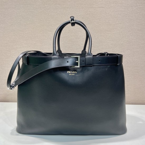 replica BUCKLE LEATHER TOTE BAG MENTOTE BAG UK