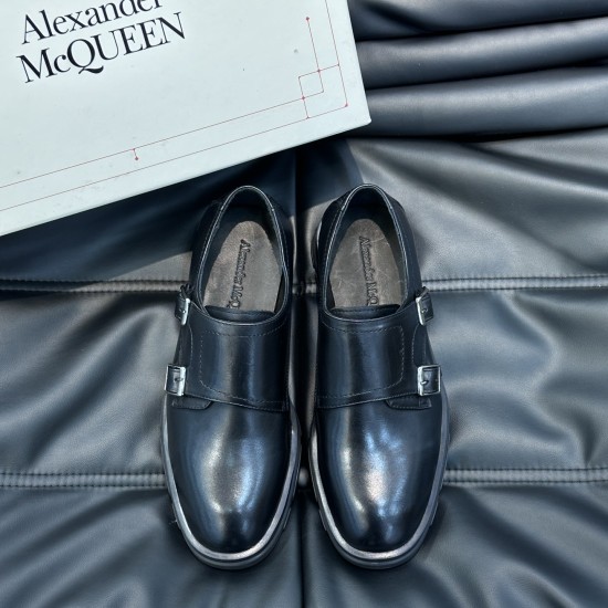 replica LEATHER MONK-STRAP BLACK - AM114 UK