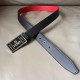 Replica ROMA AMOR LEATHER BELT IN BLACK AND RED - B286 UK replica ROMA AMOR LEATHER BELT IN BLACK AND RED - B286 UK