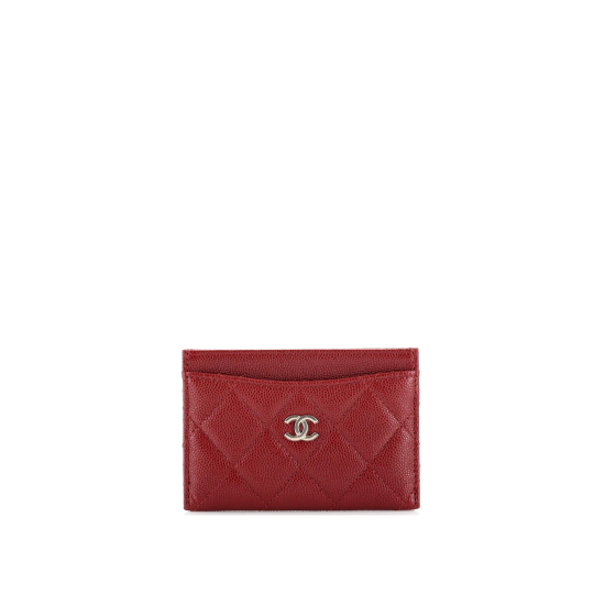 replica CLASSIC CARD HOLDER QUILTED CAVIAR RED UK