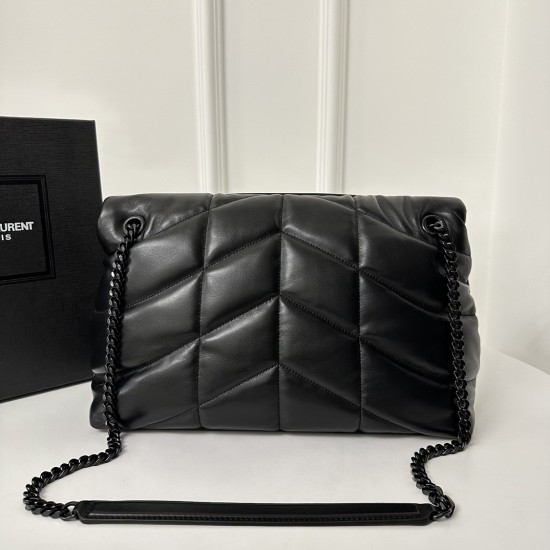 Replica Ysl 12076 YFR#11936 Buddha Luxury Replica Puffer Medium In Nappa Leather With Matte Black Brass Hardware Uk - 12076 - Buddha Luxury