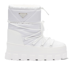 Nylon Gabardine Apres-Ski Boots White - Pd136 Uk