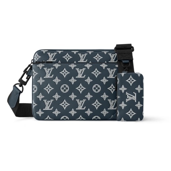 Replica Trio Messenger Bag Ink Blue/White Monogram Shadow Calf Leather M24753 Uk Replica Trio Messenger Bag Ink Blue/White Monogram Shadow Calf Leather M24753 Uk