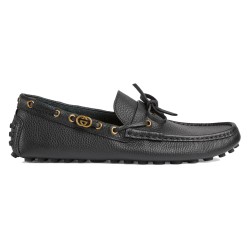 MEN'S DRIVER WITH INTERLOCKING G IN BLACK - GC414 UK
