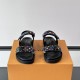 replica TAKASHI MURAKAMI BOM DIA FLAT COMFORT MULES IN BLACK - LVS96 UK
