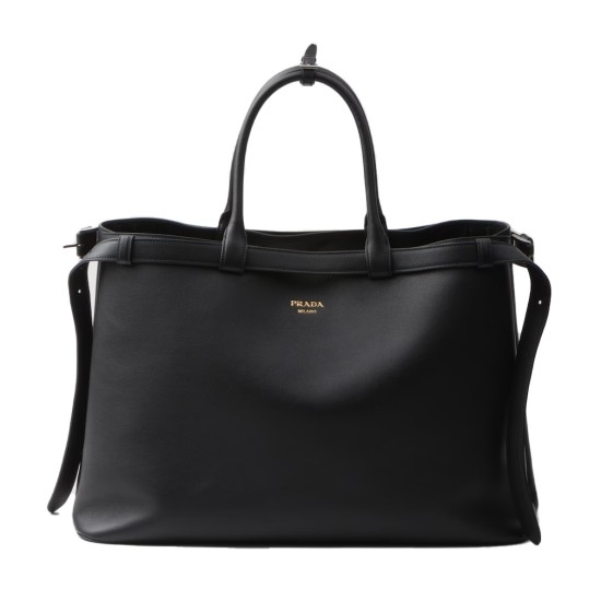 replica BUCKLE LEATHER HANDBAG WITH DOUBLE BELT UK