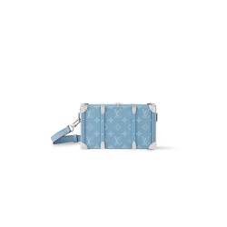 Wallet Trunk Bag Blue Monogram Canvas And Cowhide Leather M13562 Uk