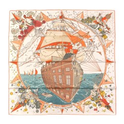 FLAGSHIP SILK SCARF IN MULTICOLOR ORANGE UK